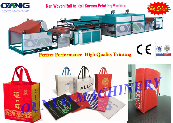 Rolle, zum der nicht gesponnenen Siebdruck-Maschine für den Einkaufstascheaufkleber zu rollen gedruckt